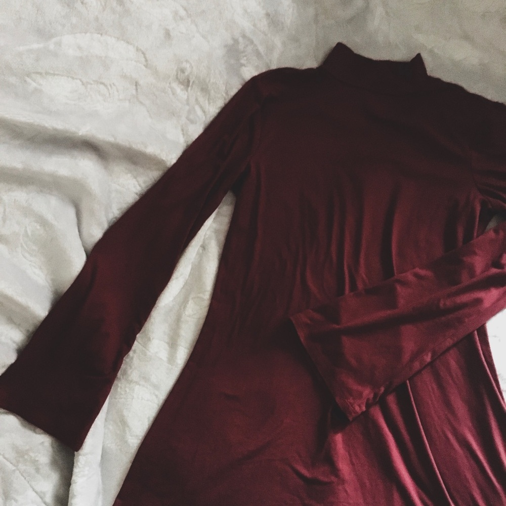 mock neck dress